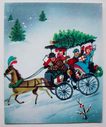 Bringing home the tree - , by